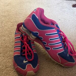 Vintage Nike Shox women’s Pink and Blue Athletic Sneakers